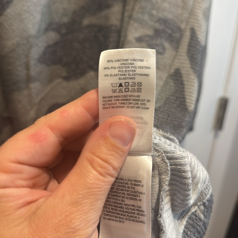 459-Lucky Brand Cloud Jersey Sweatshirt Dress- camo size XL - Picture 6 of 7